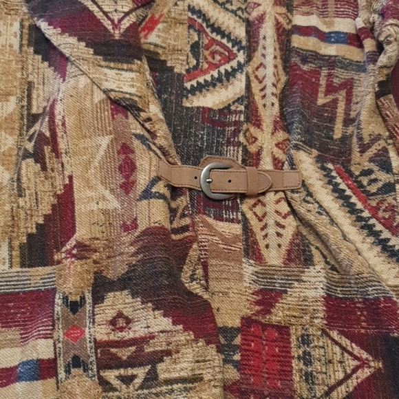 Ralph Lauren Aztec Print Cowl Neck Cotton Jacket - Picture 6 of 9